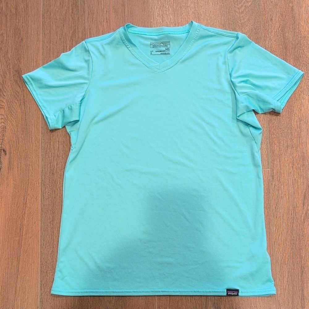 Patagonia Green Capilene V-Neck T-Shirt